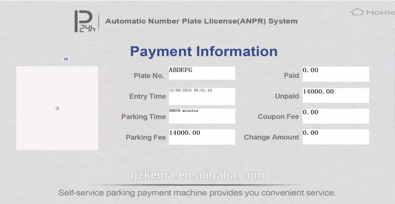 Parking equipment bill payment terminals automatic payment kiosk for mall and parking lot